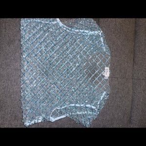 Cropped, beaded shirt